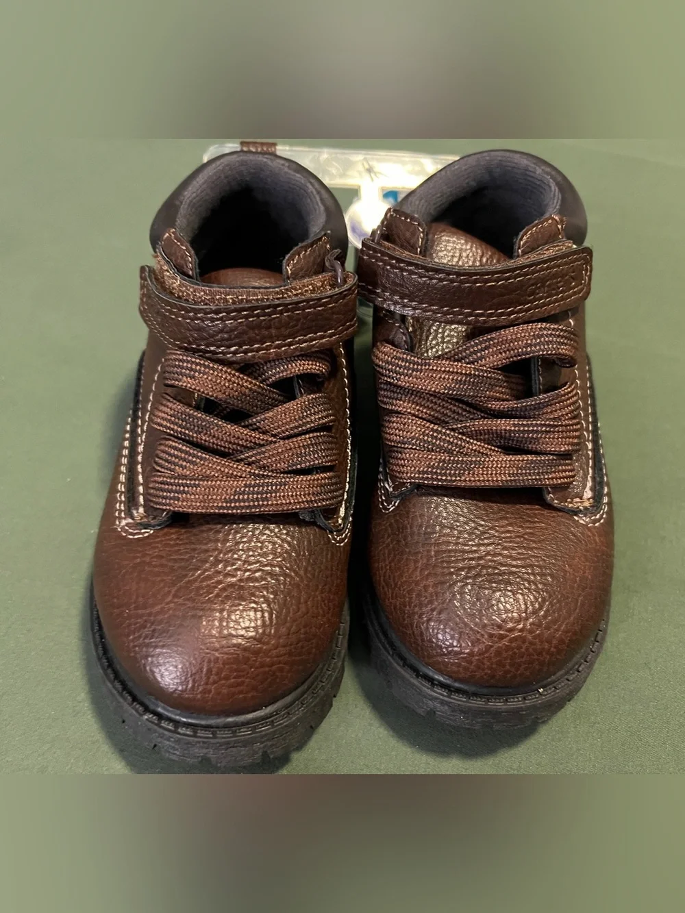 Carter’s Brown Faux-Leather Kids Ankle Boots Size 9